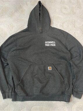 Carhartt Men's Original Fit Hoodie Sweatshirt Pullover Gray Size L